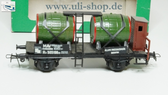 Sachsenmodelle H0 16096 Güterwagen Weinfaßwagen MAV Epoche III bespielt Gleichstrom mit OVP