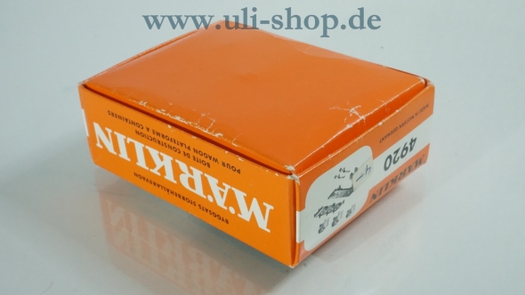 Preview: Märklin H0 4920 Leerkarton Bausatz Behältertragwagen bespielt