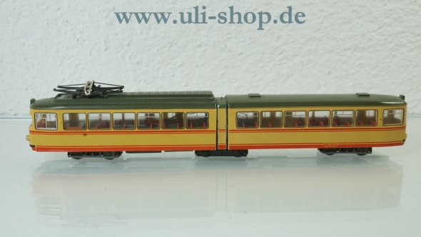Roco H0 8501 Straßenbahn GT6 Karlsruhe voll funktionsfähig bespielt Gleichstrom analog ohne OVP (ZD 029)