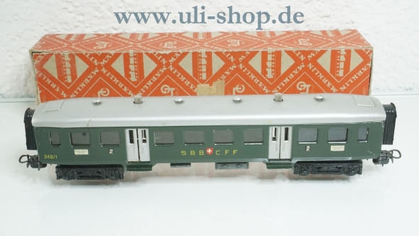 Märklin H0 348/1 Personenwagen Leichtschnellzugwagen der SBB mit Drehtüren bespielt Wechselstrom ohne OVP (R2 157)