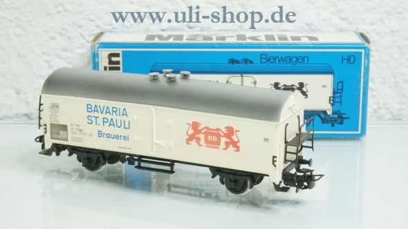 Märklin H0 4667 Güterwagen Bierwagen Bavaria St. Pauli wenig bespielt Wechselstrom mit OVP
