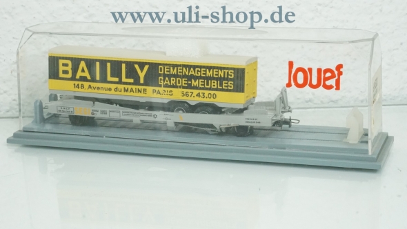 Jouef H0 696500 Güterwagen Taschenwagen Kangourou Bailly neuwertig Gleichstrom mit OVP