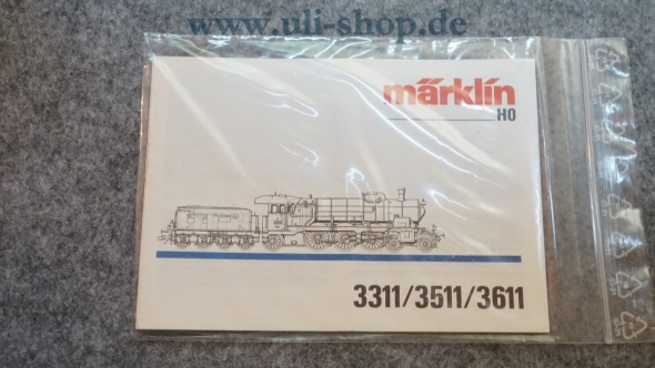 Märklin H0 3311/3511/3611 Bedienungsanleitung Galeriebild - zum Vergrößern bitte auf das Bild klicken