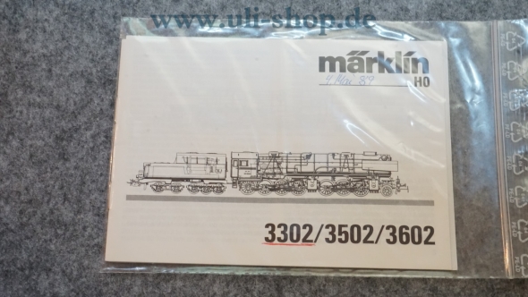 Märklin H0 3302 /3502/3602 Bedienungsanleitung Galeriebild - zum Vergrößern bitte auf das Bild klicken