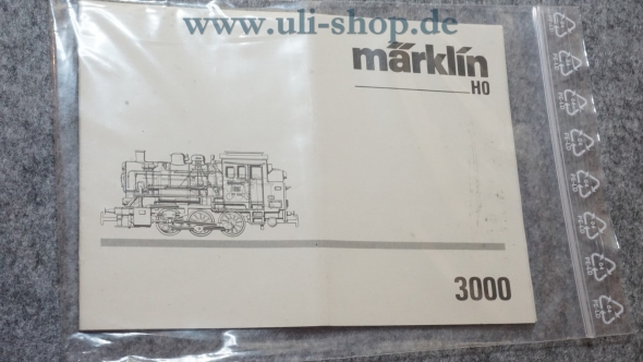 Märklin H0 3000 Bedienungsanleitung Galeriebild - zum Vergrößern bitte auf das Bild klicken