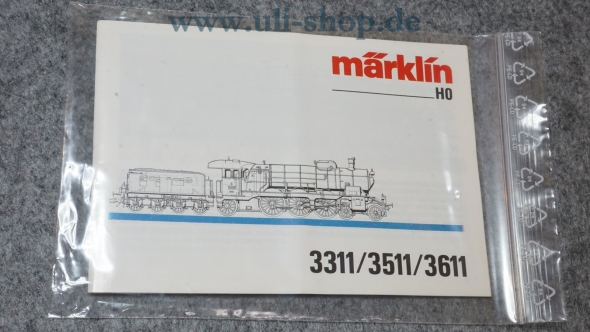 Märklin H0 3311/3511/3611 Bedienungsanleitung Galeriebild - zum Vergrößern bitte auf das Bild klicken