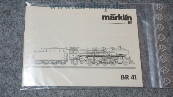 Märklin H0 BR 41 Bedienungsanleitung Galeriebild - zum Vergrößern bitte auf das Bild klicken