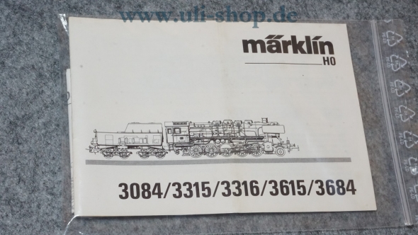 Märklin H0 3084/3315/3316/3615/3684 Bedienungsanleitung Galeriebild - zum Vergrößern bitte auf das Bild klicken
