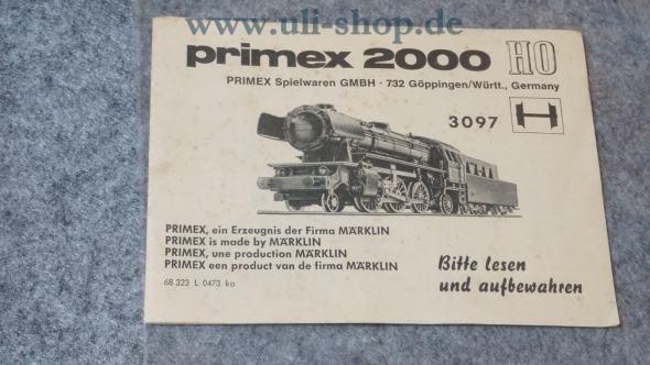 Primex H0 2000 Bedienungsanleitung Galeriebild - zum Vergrößern bitte auf das Bild klicken