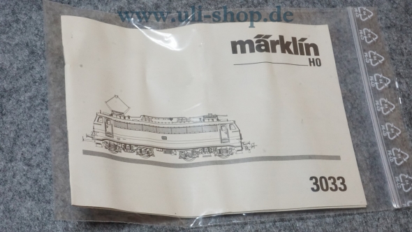 Märklin H0 3033 Bedienungsanleitung Galeriebild - zum Vergrößern bitte auf das Bild klicken