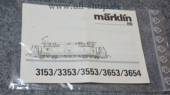 Märklin H0 3153/3353/3553/3653/3654 Bedienungsanleitung Galeriebild - zum Vergrößern bitte auf das Bild klicken