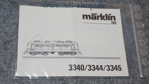Märklin H0 3340/3344/3345 Bedienungsanleitung Galeriebild - zum Vergrößern bitte auf das Bild klicken