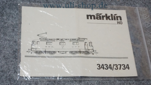 Märklin H0 3434/3734 Bedienungsanleitung Galeriebild - zum Vergrößern bitte auf das Bild klicken