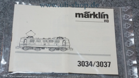 Märklin H0 3034/3037 Bedienungsanleitung Galeriebild - zum Vergrößern bitte auf das Bild klicken