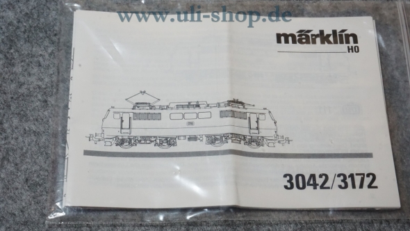Märklin H0 3042/3172 Bedienungsanleitung Galeriebild - zum Vergrößern bitte auf das Bild klicken