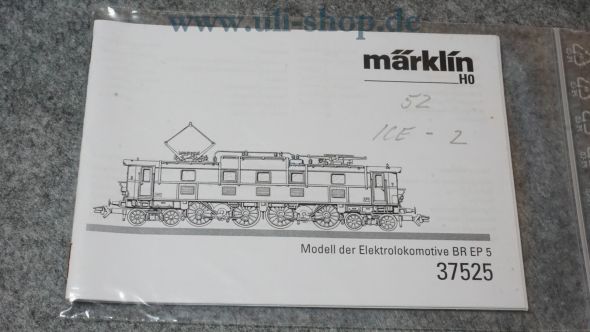 Märklin H0 37525 Bedienungsanleitung Galeriebild - zum Vergrößern bitte auf das Bild klicken