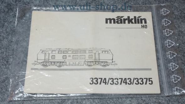 Märklin H0 3374/33743/3375 Bedienungsanleitung Galeriebild - zum Vergrößern bitte auf das Bild klicken