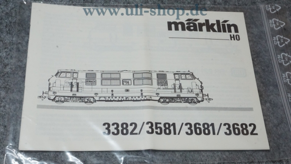 Märklin H0 3382/3581/3681/3682 Bedienungsanleitung Galeriebild - zum Vergrößern bitte auf das Bild klicken