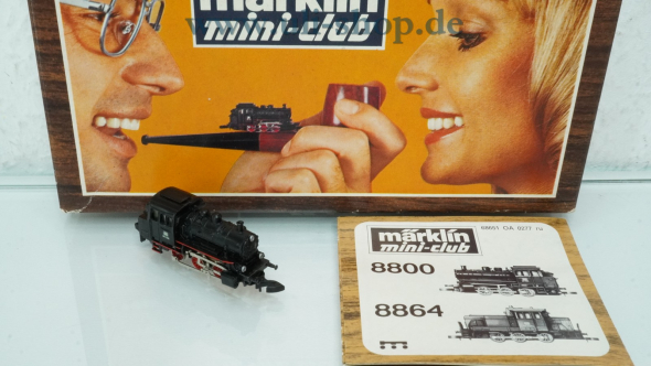 Märklin mini-club Z 8800 Dampflok Gleichstrom analog Galeriebild - zum Vergrößern bitte auf das Bild klicken