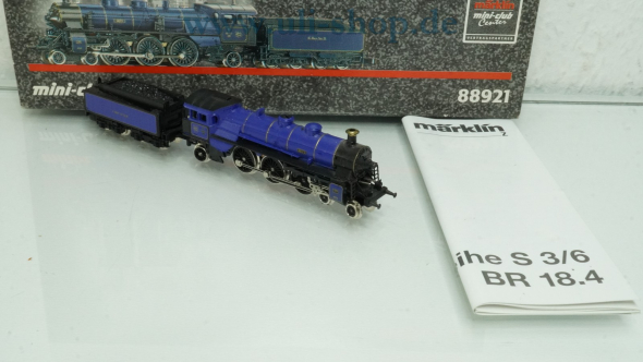 Märklin mini-club Z 88921 Dampflok Gleichstrom analog Galeriebild - zum Vergrößern bitte auf das Bild klicken