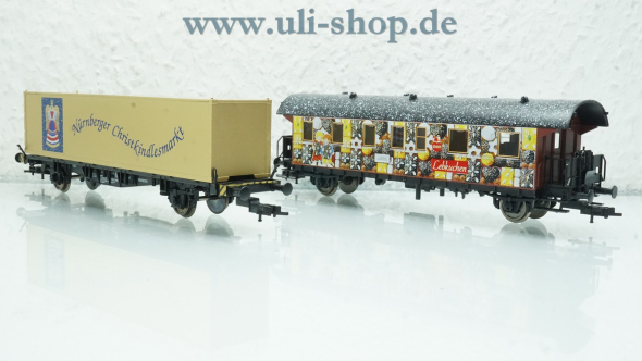 Fleischmann H0 93 5801 Wagenpackung Nürnberger Christkindlesmarkt wenig bespielt/gebraucht Gleichstrom OVP