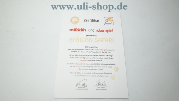 Märklin H0 84773 Wagenpackung African Safari idee+spiel exclusiv wenig bespielt/gebraucht Wechselstrom OVP