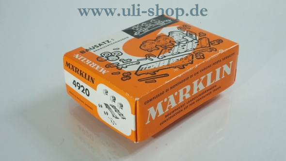 Märklin H0 4920 Leerkarton Galeriebild - zum Vergrößern bitte auf das Bild klicken