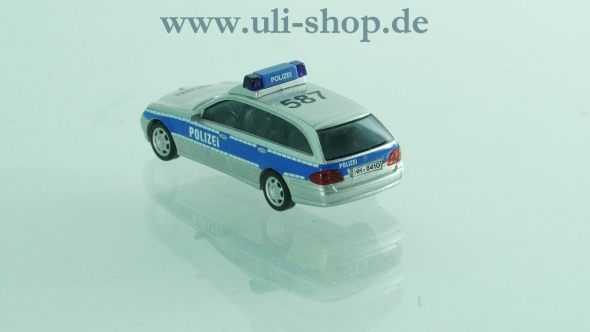 Busch H0 49456 Modellauto Polizeiauto Mercedes Benz E-Klasse Kombi Polizei Hamburg wenig bespielt ohne OVP