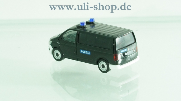 Herpa H0 Modellauto Polizei VW T6 schwarz Eigenbau bespielt ohne OVP