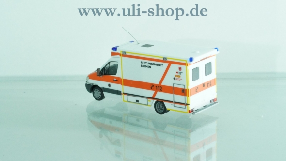 Herpa H0 Modellauto RTW Bremen Mercedes Benz Sprinter wenig bespielt ohne OVP