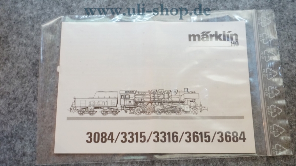 Märklin H0 3084/3315/3316/3615/3684 Bedienungsanleitung Galeriebild - zum Vergrößern bitte auf das Bild klicken