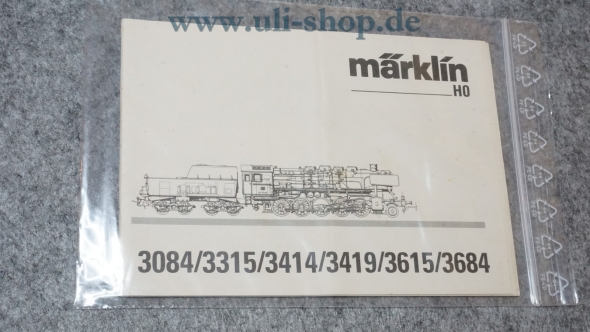 Märklin H0 3084/3315/3414/3419/3615/3684 Bedienungsanleitung Galeriebild - zum Vergrößern bitte auf das Bild klicken
