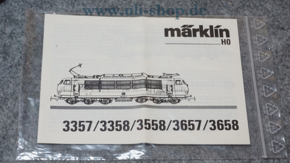 Märklin H0 3357/3358/3558/3657/3658 Bedienungsanleitung Galeriebild - zum Vergrößern bitte auf das Bild klicken