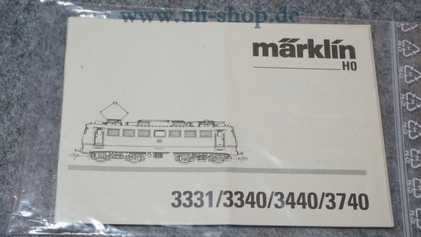 Märklin H0 3331/3340/3440/3740 Bedienungsanleitung Galeriebild - zum Vergrößern bitte auf das Bild klicken