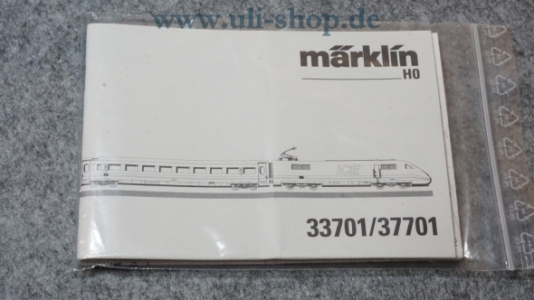 Märklin H0 33701/37701 Bedienungsanleitung Galeriebild - zum Vergrößern bitte auf das Bild klicken