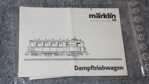 Märklin H0 Dampftriebwagen Bedienungsanleitung Galeriebild - zum Vergrößern bitte auf das Bild klicken