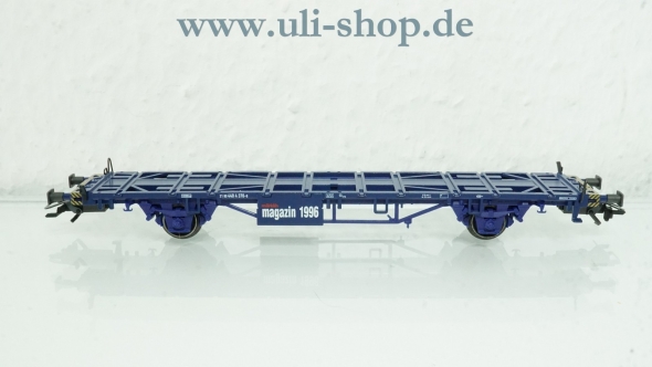 Märklin H0 47672 Güterwagen Behältertragwagen "Märklin Magazin" Jahreswagen 1996 neuwertig Wechselstrom OVP