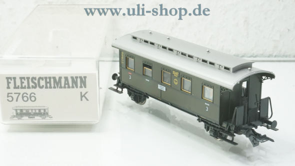 Fleischmann H0 5766 K Personenwagen Gleichstrom Galeriebild - zum Vergrößern bitte auf das Bild klicken