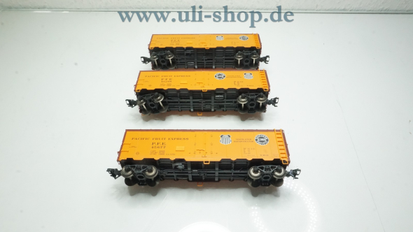 Märklin H0 45680 Wagenpackung Reefer Set Pacific Fruit Express wenig bespielt/gebraucht Wechselstrom OVP