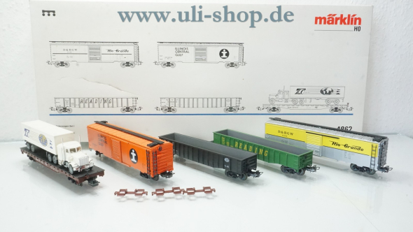 Märklin H0 4862 Wagenpackung USA-Güterwagen-Set I wenig bespielt/gebraucht Wechselstrom OVP