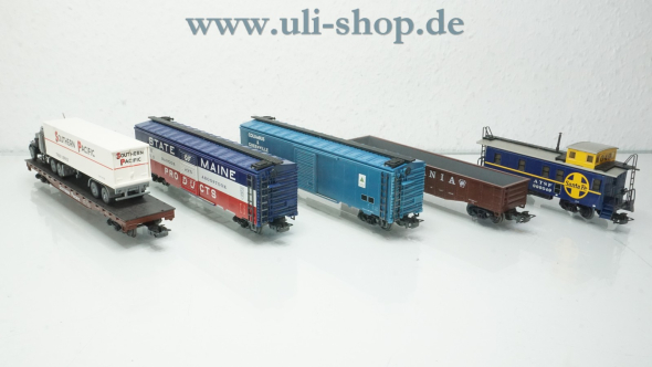 Märklin H0 4863 Wagenpackung USA-Güterwagen-Set II wenig bespielt/gebraucht Wechselstrom OVP
