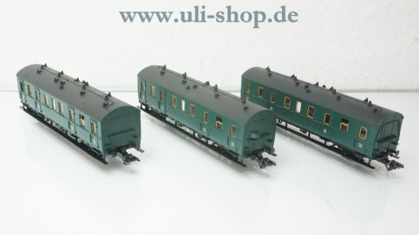 Märklin H0 4397 Wagenpackung Personenwagen-Set Belgien. Drei Abteilwagen 3.Klasse der SNCB wenig bespielt/gebraucht Wechselstrom OVP