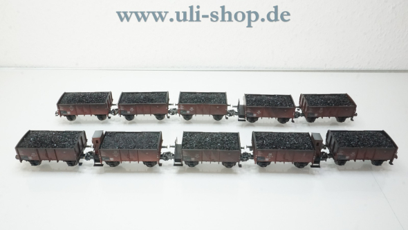 Märklin H0 46030 Wagenpackung Kohlewagen-Zug der frühen 50er Jahre wenig bespielt/gebraucht Wechselstrom OVP