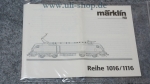Märklin H0 Reihe 1016/1116 Bedienungsanleitung Galeriebild - zum Vergrößern bitte auf das Bild klicken